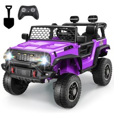 Kids Ride on Cars with Remote Control, 4WD/2WD Switchable 3 Speeds, LED Lights