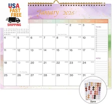 2026 Calendar - Use Now to December 2026 -18 Monthly Wall Calendar 2026, 11 X 8.