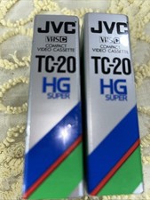 Lot of 2 JVC VHS-C EHG Hi-Fi Video Tapes Min New Sealed