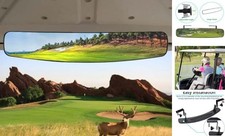 Golf cart Rear View Mirror, 16.5" Extra Wide 180 Degree Panoramic Rear View