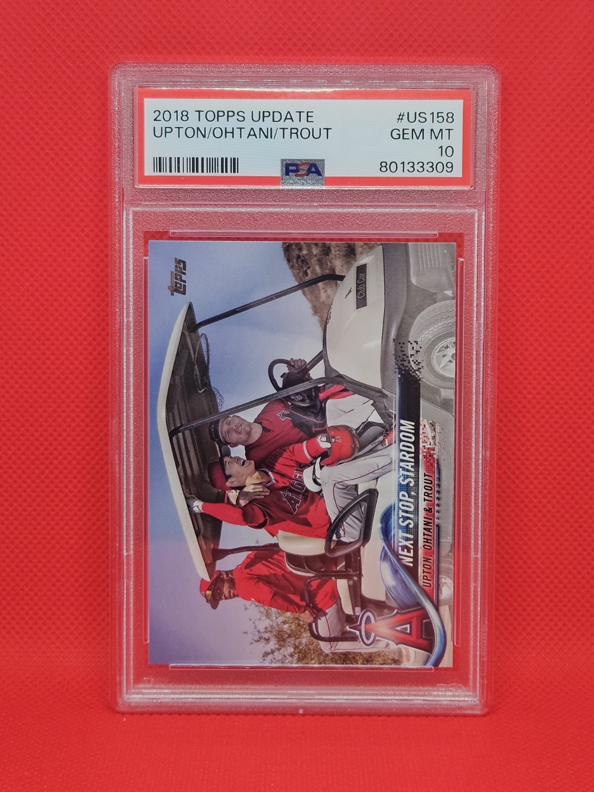 Shohei Ohtani 2018 Topps Update #US158 Upton/Ohtani/Trout PSA 10 Gem Mint RC 