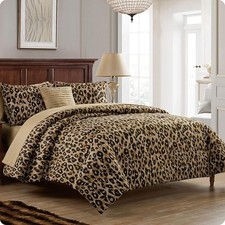 Bed in a Bag 8-Piece Bedding Set - Size Cheetah Print Shams, Queen