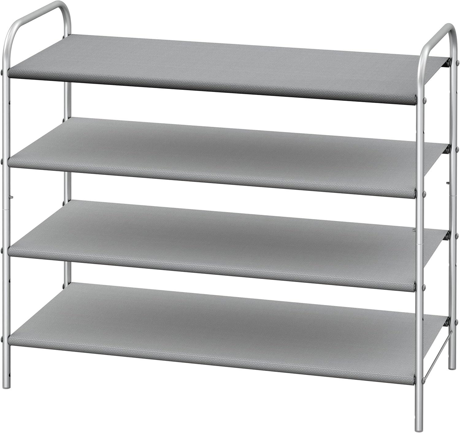 4-Tier Shoe Rack Storage Organizer 20-Pair, Grey
