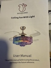 BAYSQUIRREL Retractable Ceiling Fan with Light and Remote/APP Control, Bluetooth