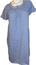Aria Collection Blue Floral Nightgown Women  s XL Soft Knit Sleepwear