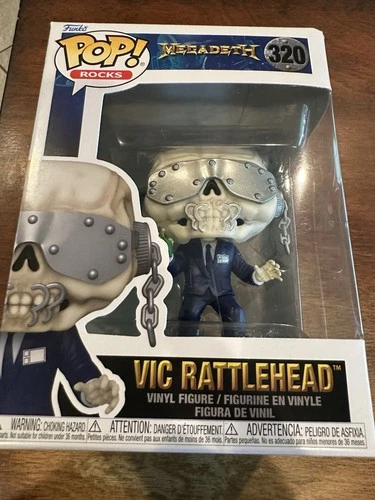 Funko Pop! Rocks Megadeth Vic Rattlehead Vinyl Figure #320 New In Box Vaulted