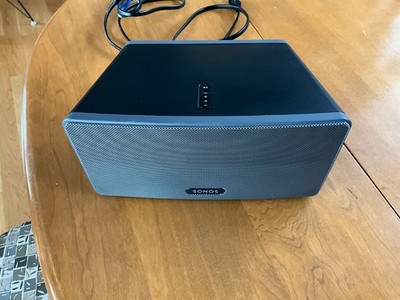 Sonos Play:3 Black Wireless WiFi Streaming Table Speaker w/ Cord exc works great