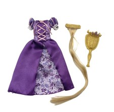 Disney 2010 Rapunzel Tangled Dress Hair Extension Crown  Brush Replacement Set