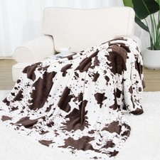 Soft Blanket for Cow Lover Gifts, Women Warm Fleece Fuzzy Cozy Cute Throw Bla...