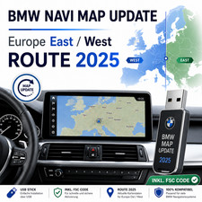 BMW/MINI FSC Navi Update Road Map Europe ROUTE 2025 USB STICK (lebenslange Code)