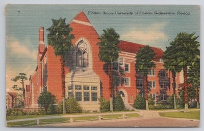 Florida Union University of Florida Gainesville Linen Postcard 1930s-40s