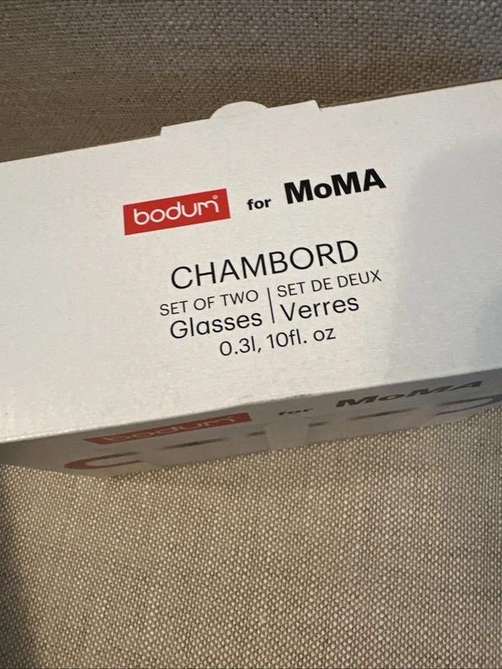 Bodum Chambord кофейные чашки - набор из 2 красный/синий Moma дизайн магазина - новый в коробке!! - Изображение 3 из 4