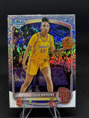 Juju Watkins 2025-26 Bowman Basketball Chrome No. BCP-96 Mini Diamond parallel
