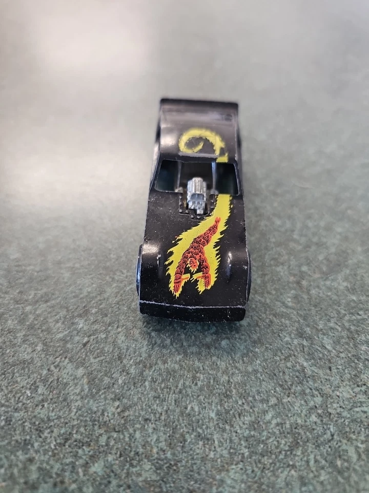 Vtg1977 Black Hot Wheels Human Torch Car Hong Kong Heroes Dragster Funny Car - Image 3 of 4