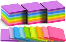  36 Pack Sticky Notes 3x3 in Post, 9 Bright Colors Self-Stick Note Pads it, ...