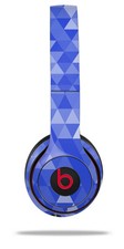 Skin Wrap for Beats Solo Wireless 2 3 4 Triangle Mosaic Blue SKIN ONLY