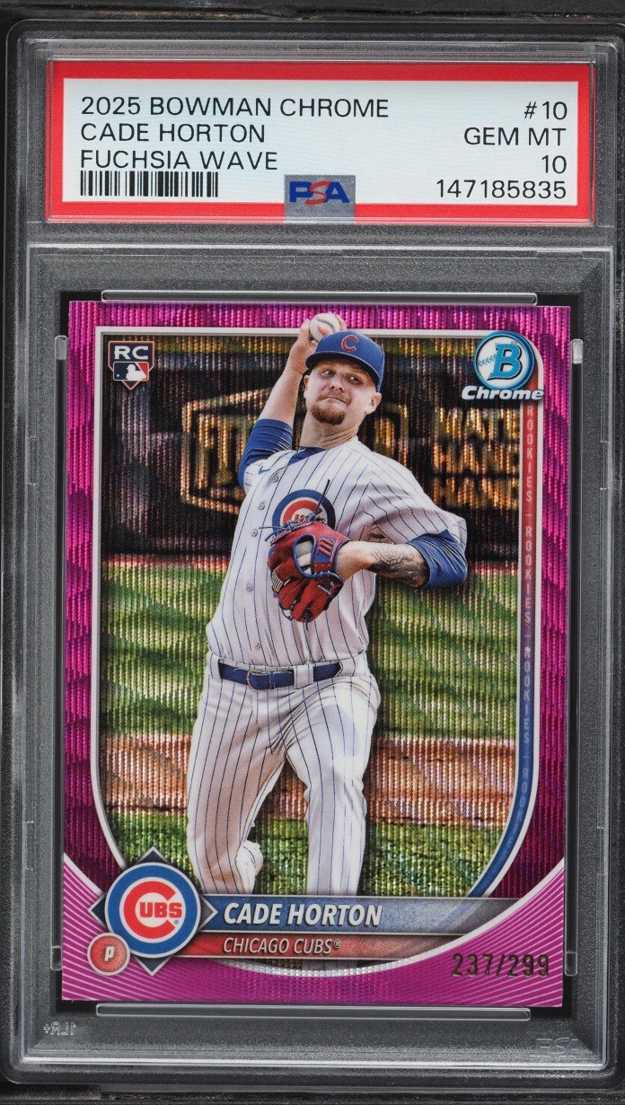 2025 Bowman Bowman Chrome Refractor #10 Cade Horton Fuchsia front