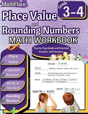 Mathflare Publi Place Value and Rounding Numbers Math Workbook 4th  (Paperback)