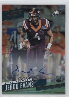 2017 Prestige Rookie Xtra Points Gold Signatures 43/50 Jerod Evans #250 Auto 0g4