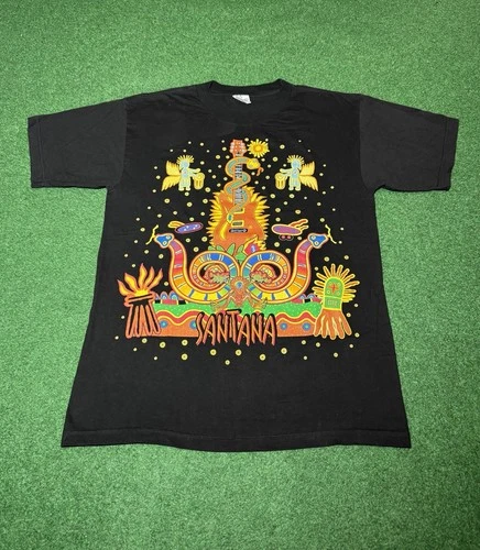 Santana Vintage T Shirt 90s Concert Band Rock Shirt Large Re 1990s vintage concert t-shirt, vintage, size L, single stitch, B+ condition