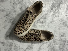 J SLIDES Heidi Ponny Hair Slip-On Platform Shoes Leopard Animal Print Sz 8