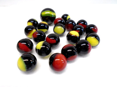 (21) VINTAGE BUMBLEBEE/WASP MARBLES! W/SHOOTER! MINT- to MINT CONDITION!