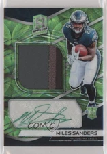 2019 Spectra Neon Green Prizm 29/50 Miles Sanders RPA Rookie Patch Auto RC 7yx