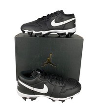Jordan 1 Low Youth Football/Baseball Plastic Cleats Black White 5.5Y HF6885-001