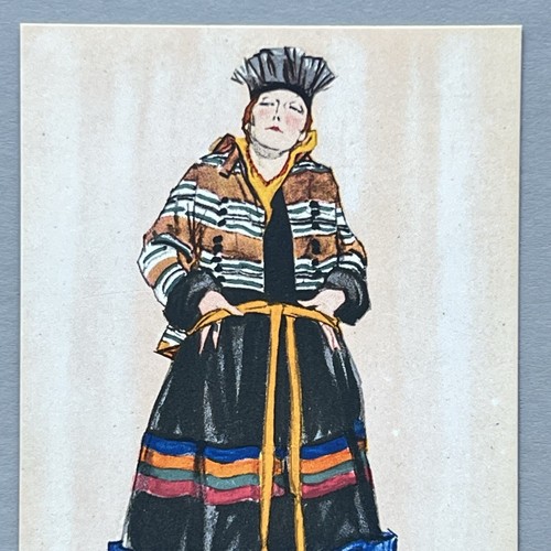 GLAMOR FASHION Salty Middle Age DECO LADY Polenghi 25-5 ITALY ARTIST Pozzati VTG - Picture 2 of 7
