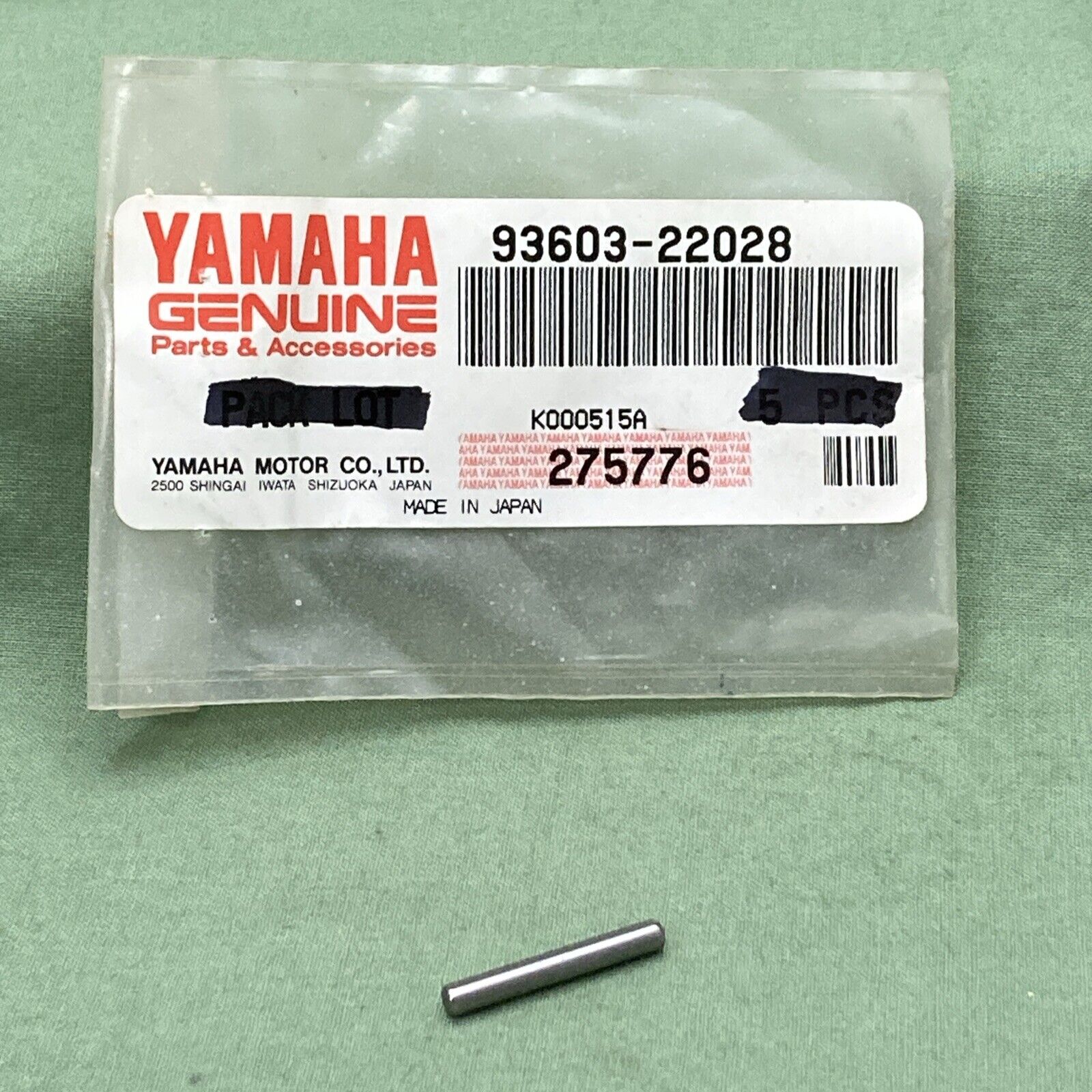 QTY 5 NEW GENUINE YAMAHA 9360322028 OIL PUMP Pin, Dowel eBay