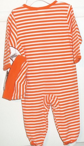 Halloween 2pc Infant Footed Sleeper with Hat Trick or Treat Size 6 months NEW - Picture 2 of 2