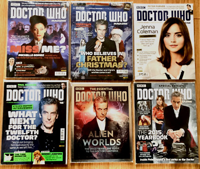 BBC DOCTOR WHO Magazine 6 Issues 480, 481, 482, 484, Alien Worlds &2015 Yearbook