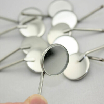 New Premium 50x Dental Plain Mouth Mirror Simple Stem #4 #5 Miltex