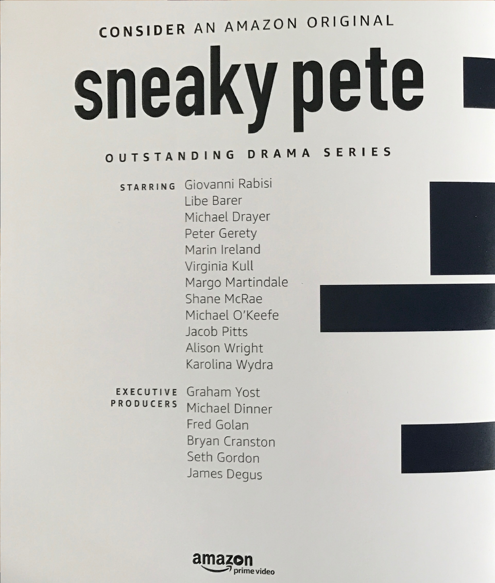 SNEAKY PETE Complete Season DVD Amazon Emmy