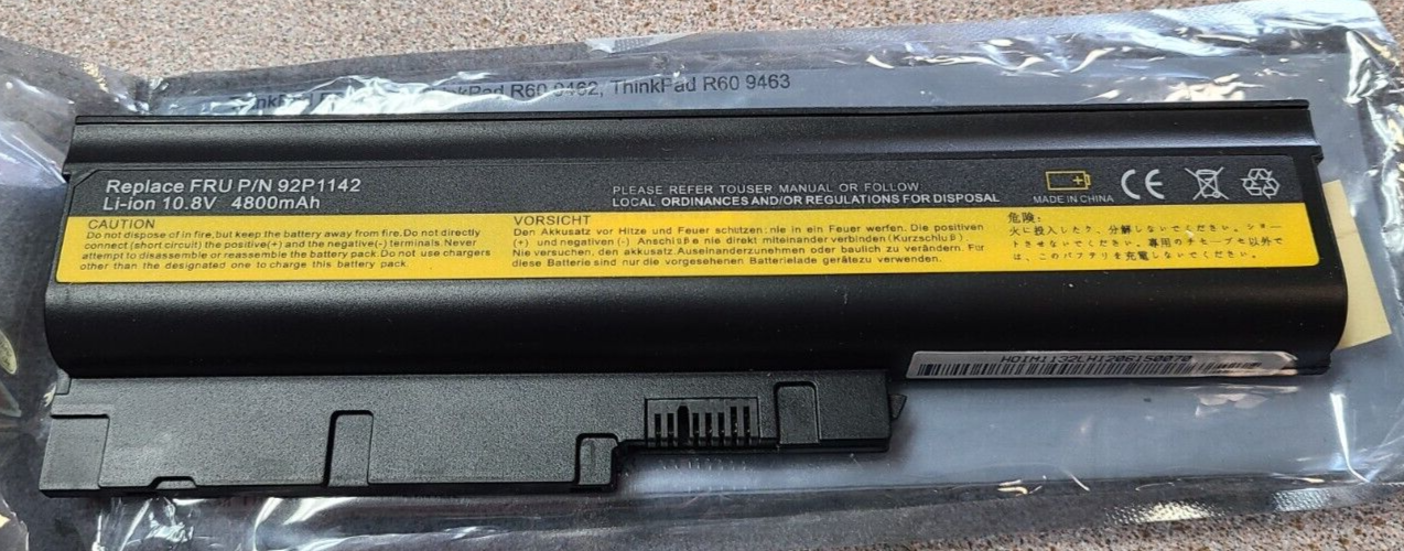 Notebook 5200mAh Battery For IBM ThinkPad R61i Series ASM 92P1138 92P1142 6Cell-image