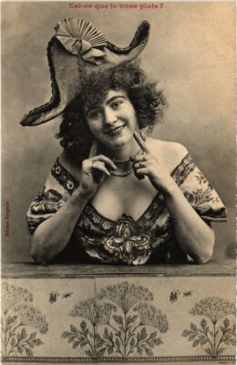Old postcard AK Do you like it? - BERGERET women's (1320844)