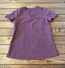Figs Women  s Scrub Top Size 2XS Purple BE