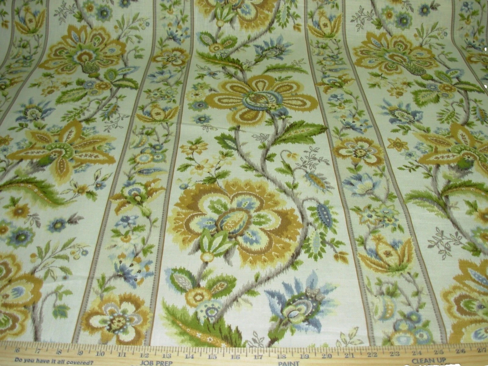 Linen Floral Drapery Craft Fabric Lots