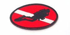 SCUBA DIVING DIVER FLAG RESCUE SEW ON PATCH