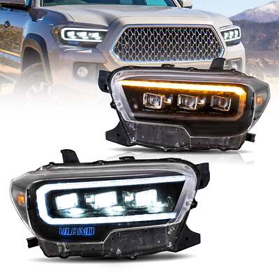 VLAND LED Projector Headlights For 2016-2023 Toyota Tacoma W /Sequential Signal