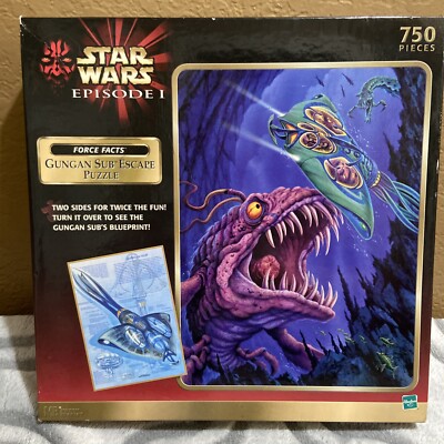 1999 Star Wars Episode I Gungan Sub-Escape 750pcs  Puzzle FACTORY SEALED VTG
