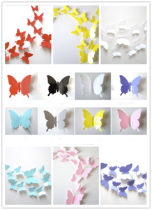 Download 12pcs Pvc Butterfly 3d Wall Stickers Decors Wall Art Wall Home Decorations Uk Ebay