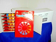  BIRTHDAY CANDLE HOLDERS multicoloured NEW 12 pack 