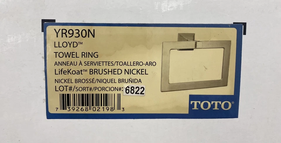 TOTO Lloyd YR930N полотенце кольцо матовый никель совершенно новый Бесплатная доставка - Изображение 4 из 4