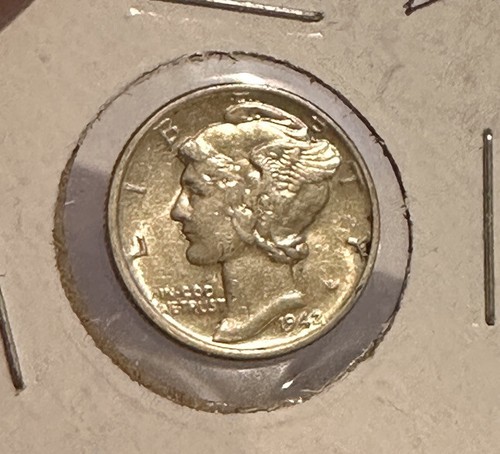 1942-P Mercury Dime 90% SILVER ~ Uncirculated ~ Lite Tone ~ C14 - Picture 4 of 8