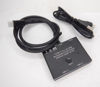 USB-C Splitter Type-C 8K Switch USB 3.1 C Gen 2 Cable for Video Bi-Direction 4K