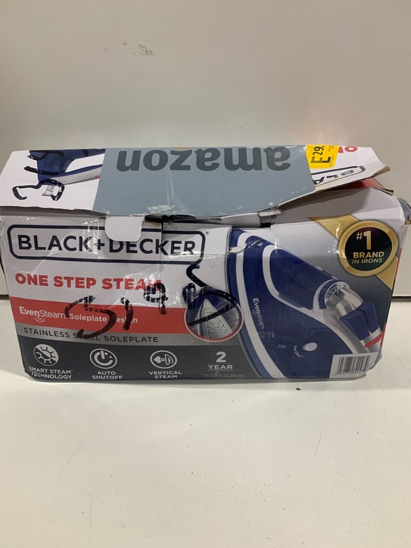 Black and deccker 1 step steam iron
