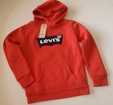 Boys New LEVI'S Pullover Red Hoodie 7-8yrs