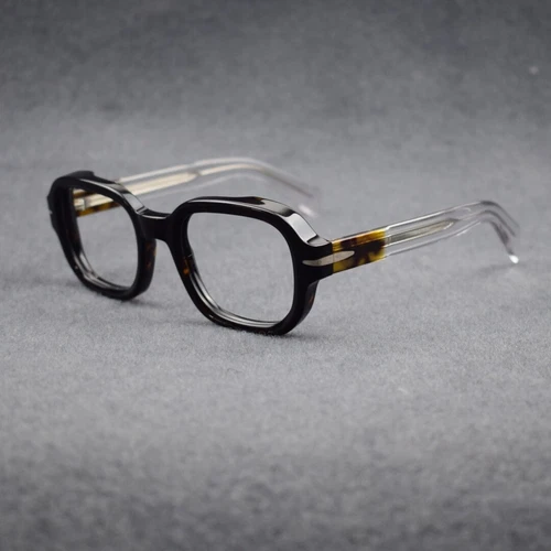 Acetat Dicke Vintage Brillenfassung Handgefertigt Eckig Herren Brille Brillengestell Unisex - Bild 30 von 42