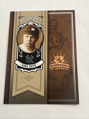2005 DONRUSS DIAMOND KINGS HOF HEROES BABE RUTH 17/50 NY YANKEES CARD # ...